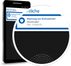 Warnung vor Spam-Anruf in der App von Das Örtliche