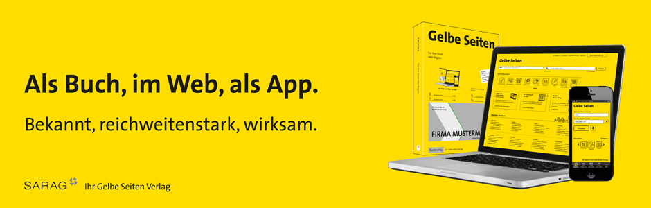 Gelbe Seiten. Als Buch, im Web, als App. Bekannt, reichweitenstark, wirksam.